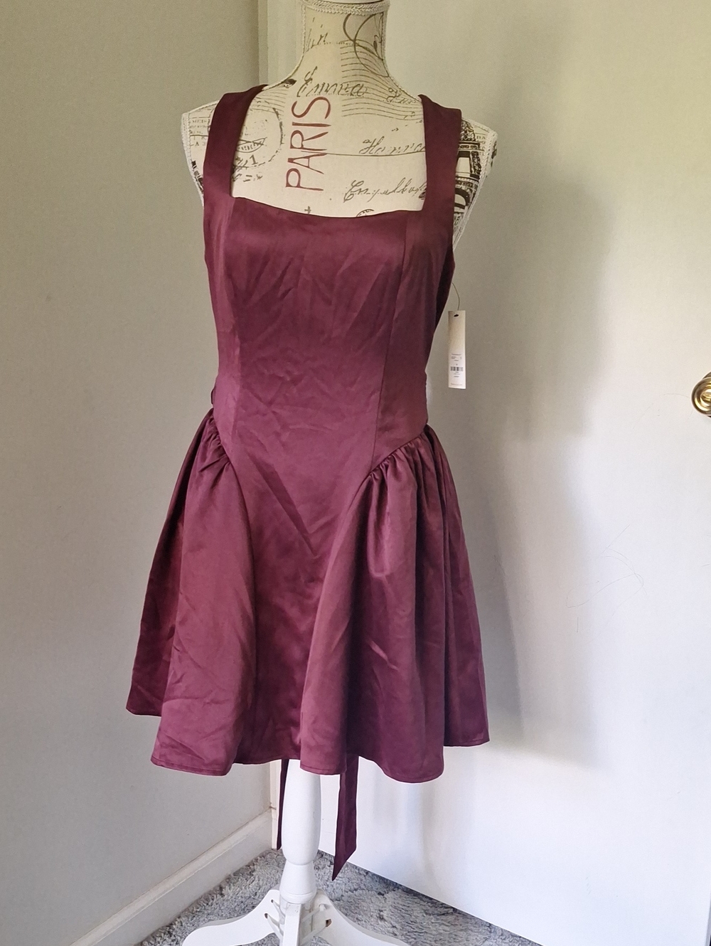 Francescas Burgundy Backless Dress NWT size M